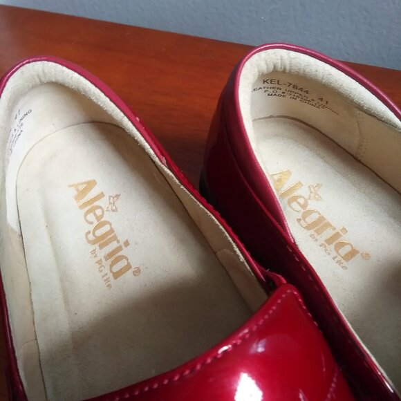 Alegria Keli Work Slip-On by PG LIte sz EU 41  (US 10.5-11) Ruby Red - Picture 12 of 14
